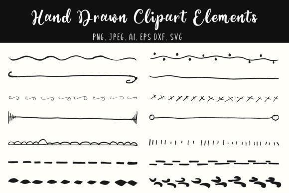 15 Hand Drawn Clipart Elements: A Versatile Creative Resource for Modern Designers