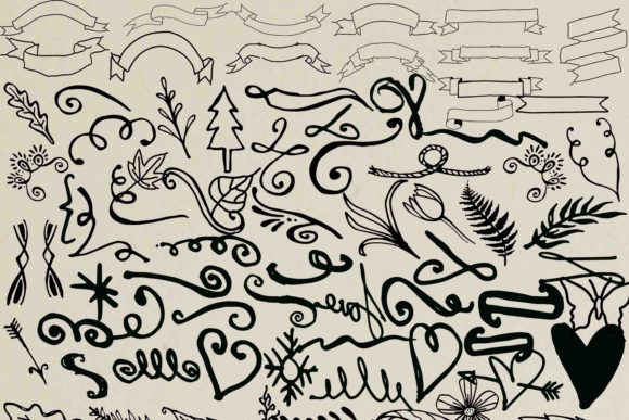200 Hand Drawn Digital Elements: A Versatile Resource for Designers and Creators