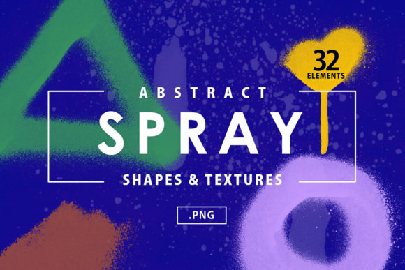 32 Abstract Spray Shapes