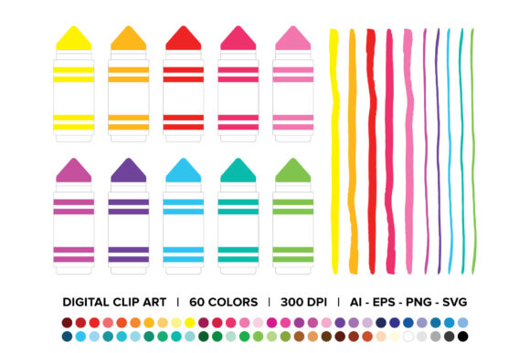 Chunky Marker Clip Art Set: A Versatile Design Tool for Creatives and Professionals
