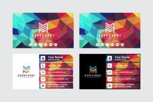 Dark Polygonal Business Card