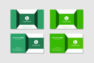 Flat Business Card Green and Vector Modern Creative and Clean Business Card Template