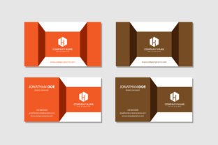 Flat Business Card Orange and Brown: A Modern, Minimalist Design for Creative Professionals