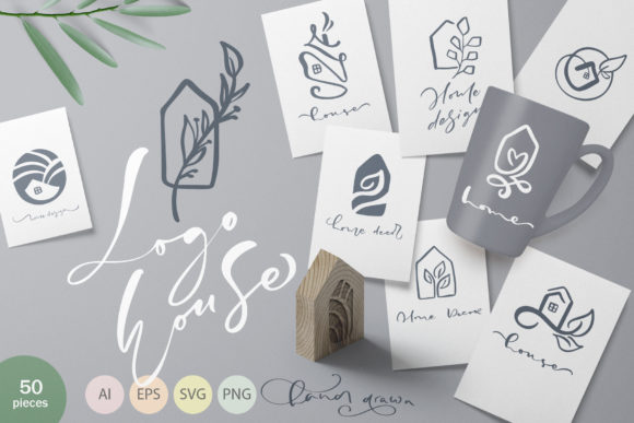Hand Drawn Logo House Vector Elements: A Creative Solution for Modern Design