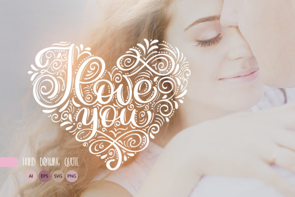 I Love You Vector Valentine Quote