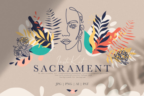 Sacrament Insta Kit: Elevate Your Branding with Mysterious and Vibrant Design Elements