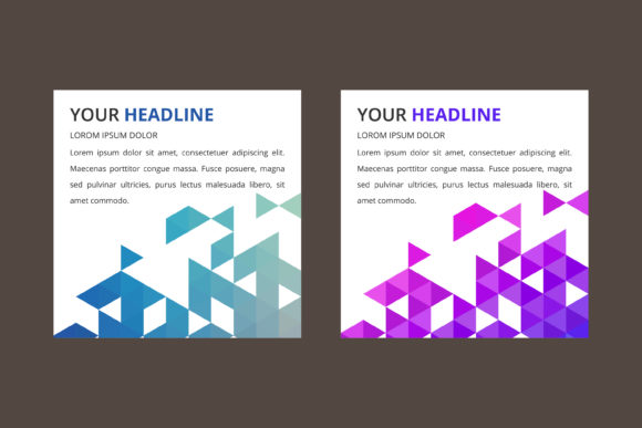 Square Banner Triangle Pattern: Modern Design for Web