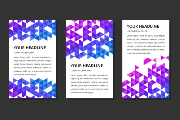 Vertical Banner Triangle Polygonal: A Modern Design Concept for Web and Branding
