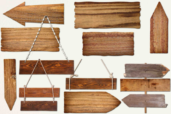 Wooden Sign Clipart: A Versatile Resource for Designers and Creatives